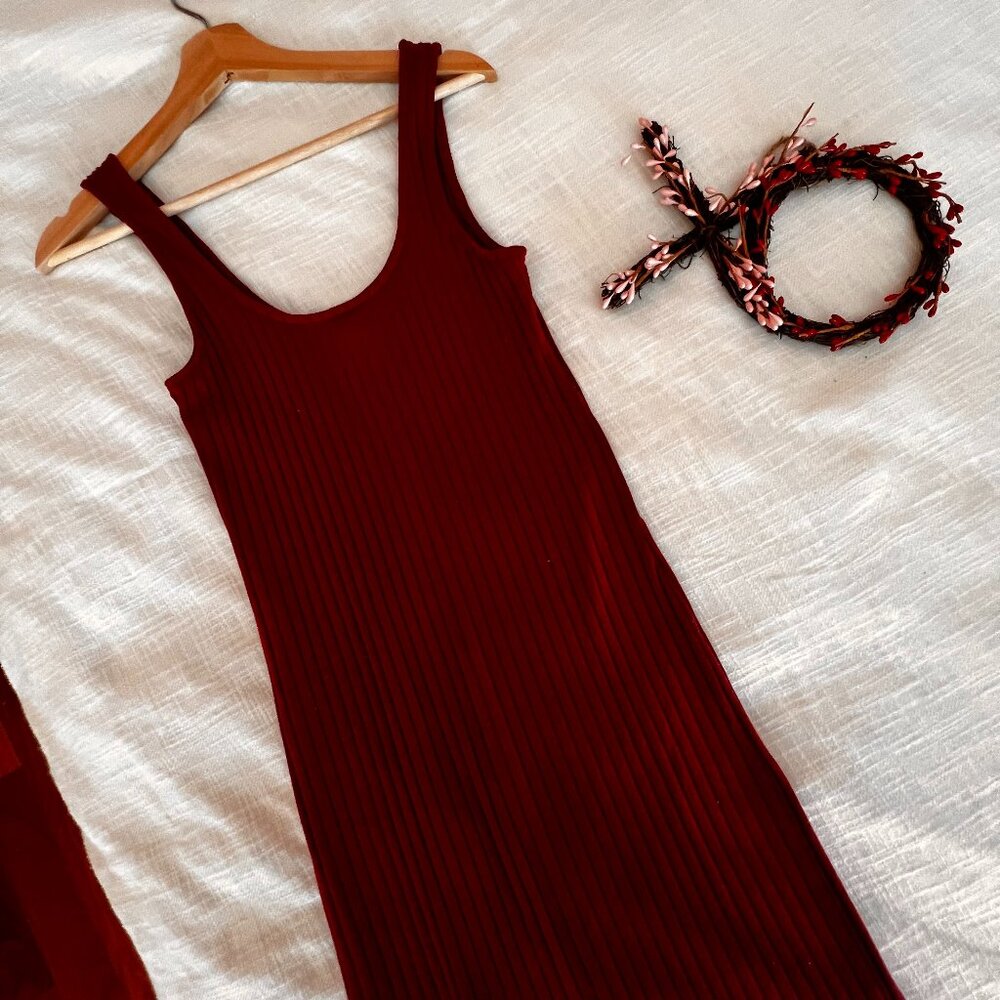 Dark rose colored Maxi Dress